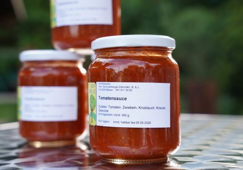Tomatensauce vom Hofladen in Mosen