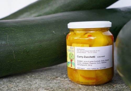 Curry-Zucchetti aus dem Hofladen Riedweid Mosen