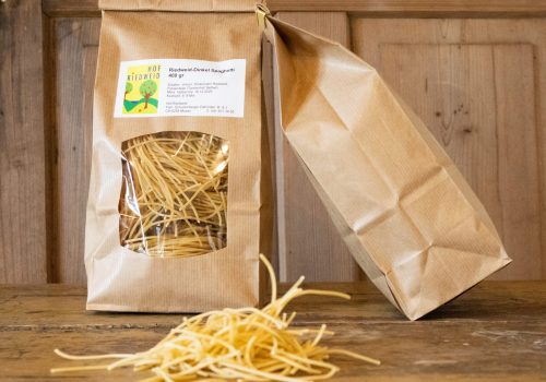 Pastaplausch – mit Dinkelnudeln aus unserem Getreide.